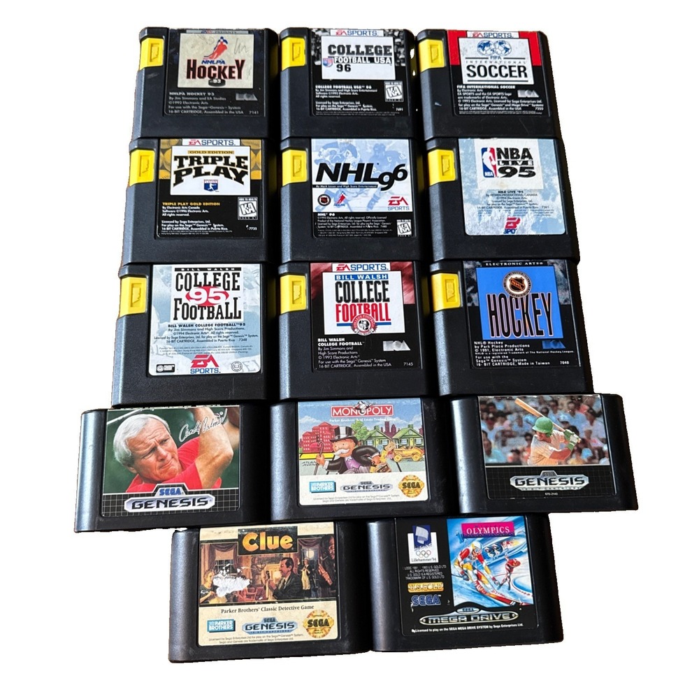 Vintage Sega Genesis Entertanment Games Lot (14) Tested Games